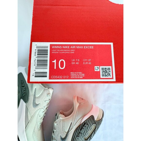 * 10 WOMEN'S NIKE AIR MAX EXCEE LIGHT GRAY DC5432-012 SPORTSWEAR - Picture 8 of 9